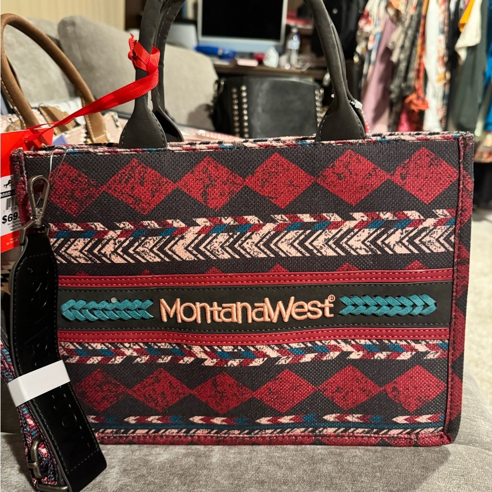 Montana West Boho Print Concealed Carry Tote/Crossbody Purse